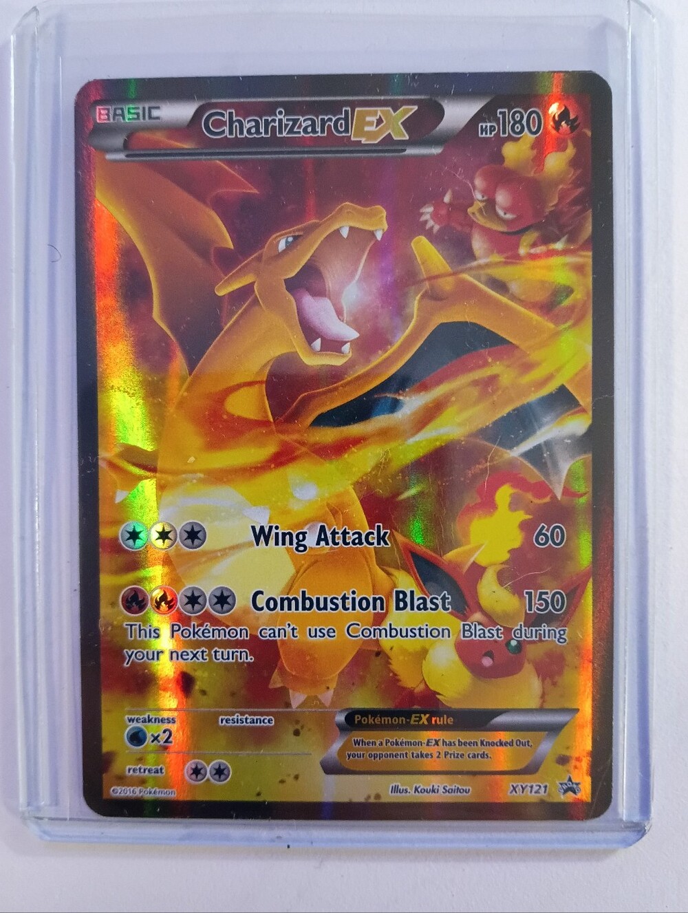 Pokemon Charizard EX Holo Card – Orange, Yellow, Red Foil